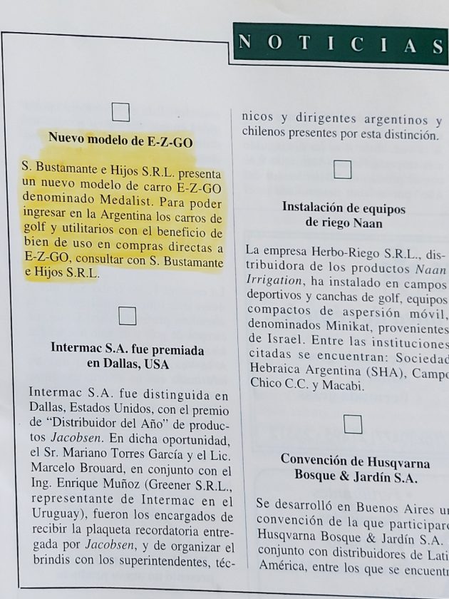 Nota de prensa: S. Bustamante e Hijos presenta el nuevo carro E-Z-GO Medalist